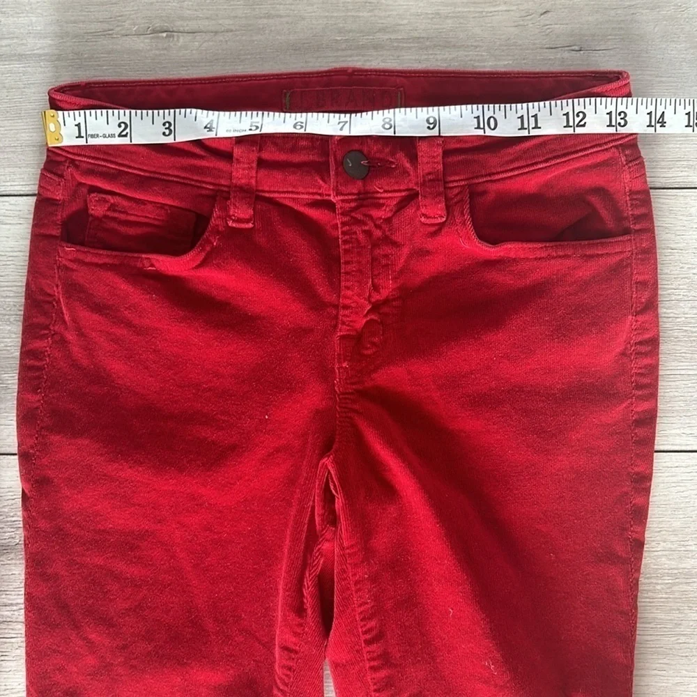 J Brand Great Red skinny corduroy jeans pants size 26 ankle